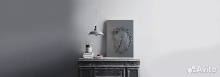 Барельеф / Панно Застенчивый конь