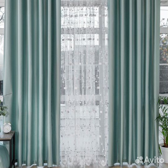 Шторы Адора топаз новые на окна пошив