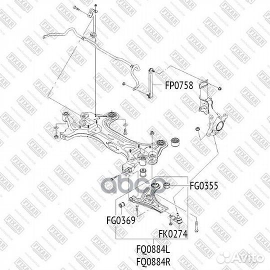 Рычаг подвески chevrolet Aveo 05/daewoo Kalos