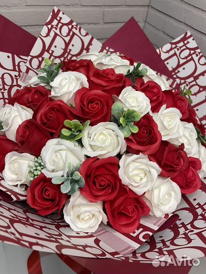 Букет из мыльных роз