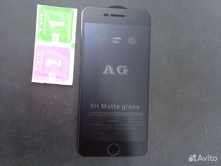 Матовое стекло на iPhone 7 Plus Чёрное