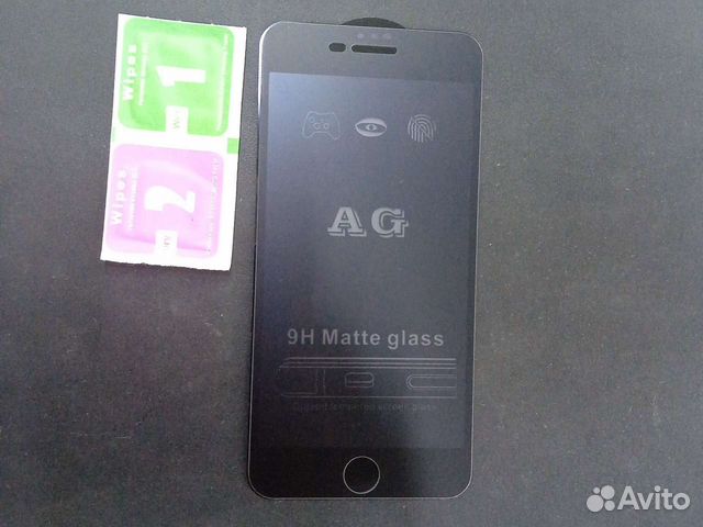 Матовое стекло на iPhone 7 Plus Чёрное