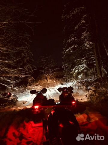 Вечернее катание на снегоходе по лесу объявление продам