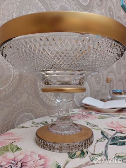 Ваза для фруктов хрусталь