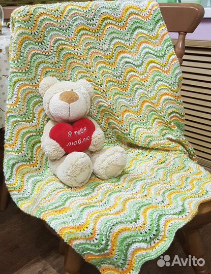 Плед детский вязаный на заказ ручная работа