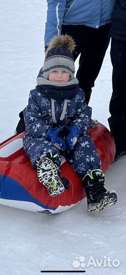 Зимняя детская шапка со снудом