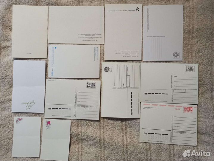 Открытки чистые СССР и позже