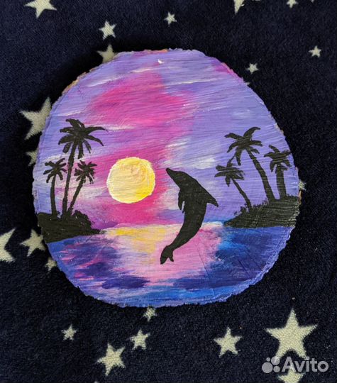 Картина на спиле дерева