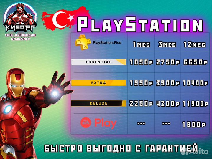Игры PlayStation 4, PS5, Xbox One. Подписки онлайн