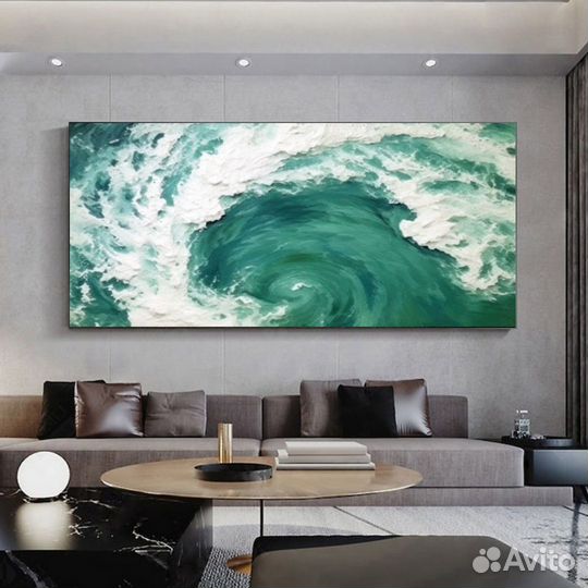 Картина маслом на холсте океан премиум холст