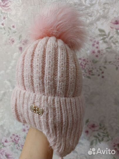 Шапка зимняя для девочки 50 52