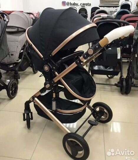 Коляска 3в1 с автолюлькой Новая (Black)