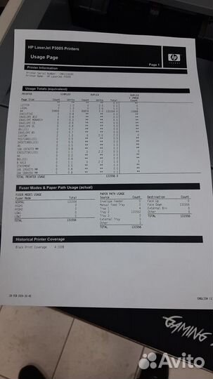 Принтер HP Laserjet P3005dn