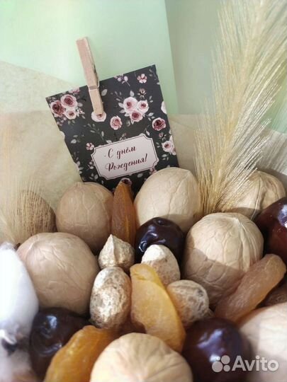 Букеты из орехов и сухофруктов / съедобные букеты