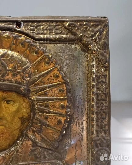 Старинная икона Николай Чудотворец