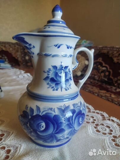 Кувшин гжель, посуда