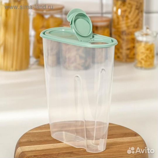 Ёмкость для сыпучих продуктов, 2,1 л, цвет фисташк