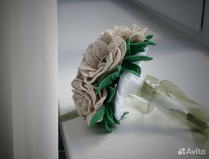 Букет свадебный из бисера