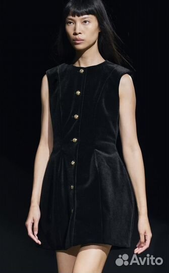 Бархатное платье zara