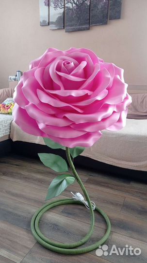 Светильник роза из изолона