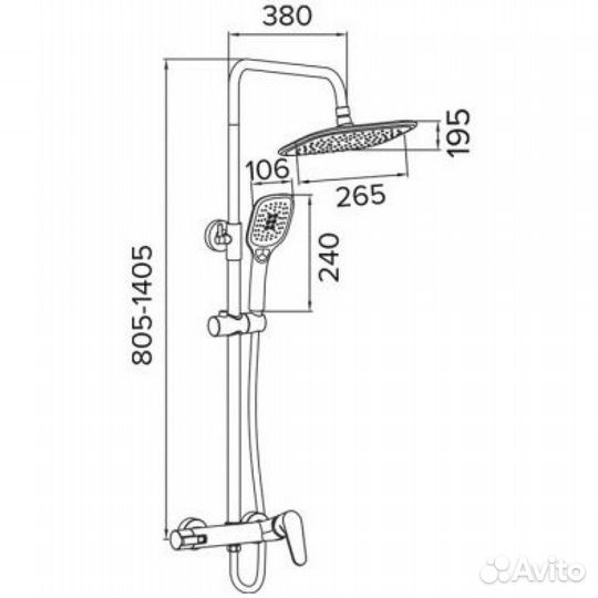 Osgard 10250 Душевая стойка