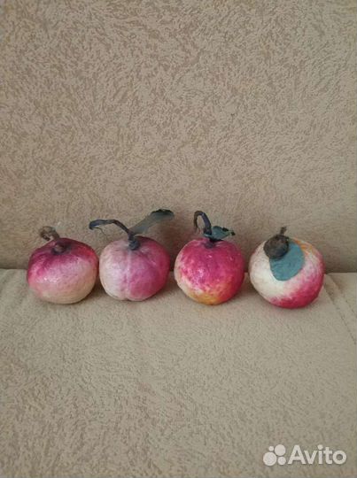 Ватные ёлочные игрушки яблоки СССР
