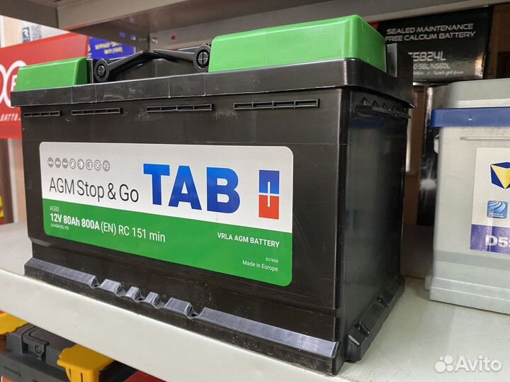 Аккумулятор AGM 80ач Tab Доставка
