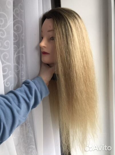 Голова манекен натуральные волосы