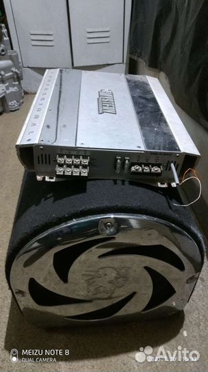 Сабвуфер и усилитель бу автомобильный