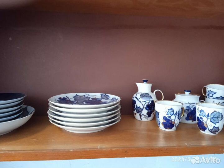 Кофейный сервиз лфз СССР Золотой виноград