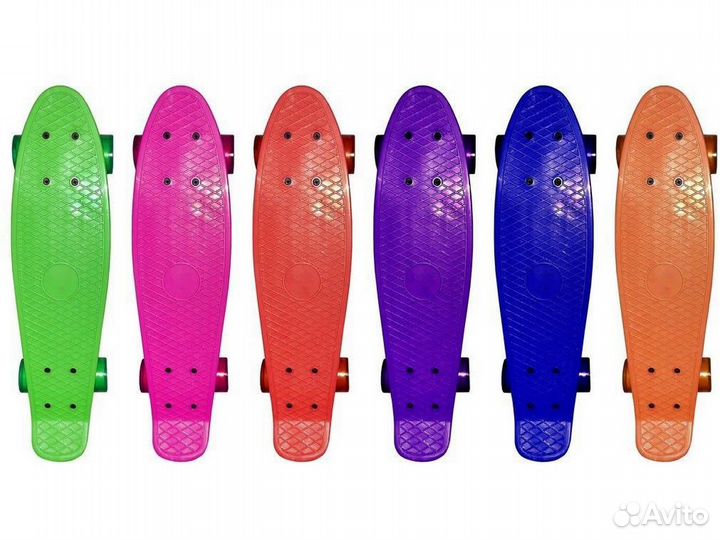 Пениборд 43см пвх колеса цвет в ассорт