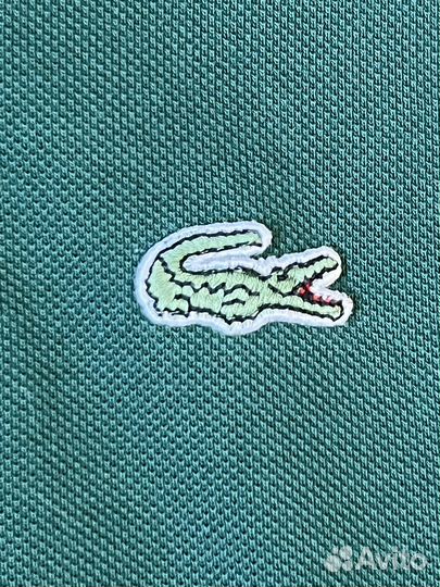 Polo Поло Lacoste мужское S длинный рукав зеленое