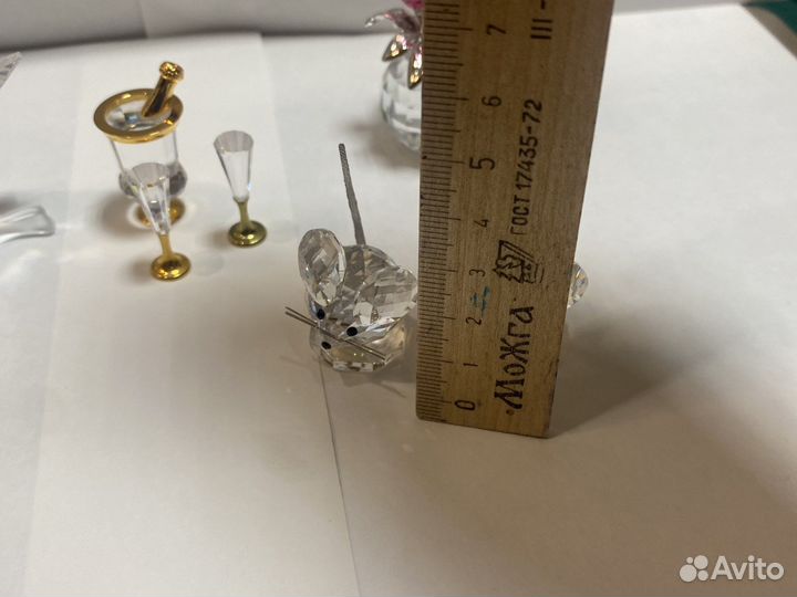 Swarovski фигурки бабочка, букет, мышка