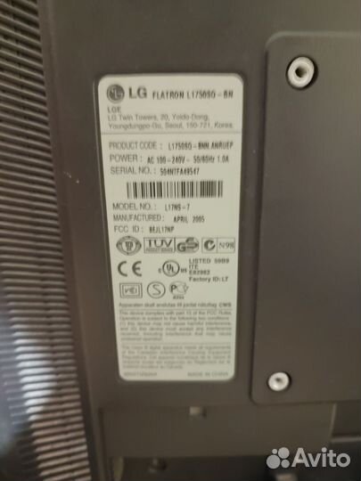 Монитор LG 4:3 60герц