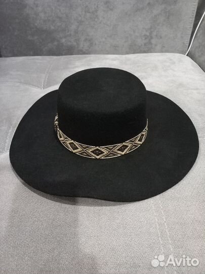 Шляпа фетровая женская черная