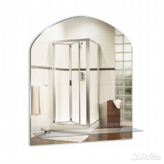 Зеркало loranto Арка 500х580, с полкой