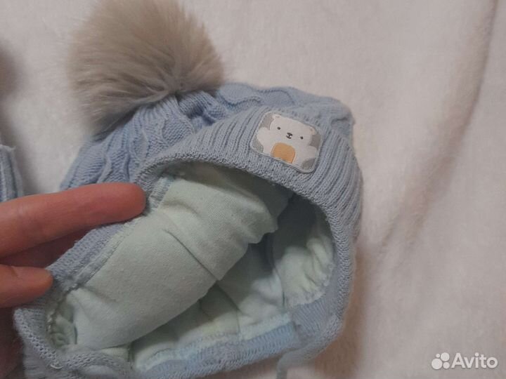 Шапка для малыша 0-6 мес