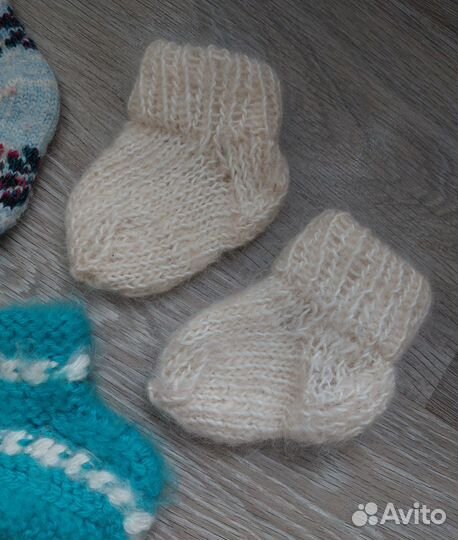 Носки и пинетки шерстяные 6 пар