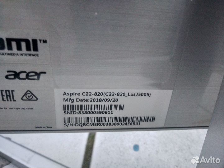 Моноблок Acer Aspire c22-820