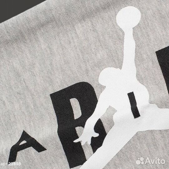 Спортивные штаны jordan бананы серые свободные 50(L)