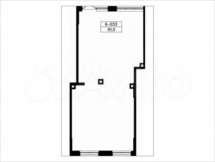 Продается торговое помещение площадью 91.5 кв.м