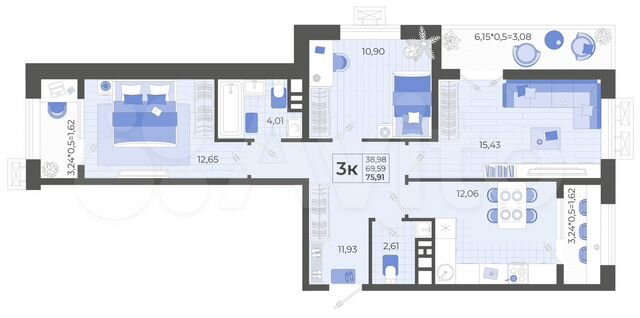 квартира за 3 ребенка