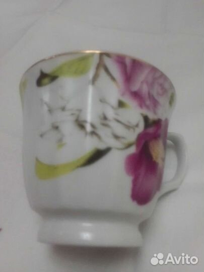 Фарфоровые Чашка с ложкой