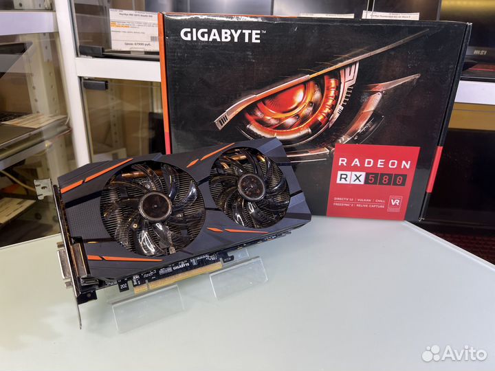 Видеокарта Gigabyte Radeon RX 580 8gb с гарантией