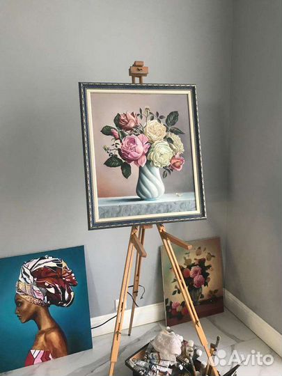 Картина маслом 50*60 см Розы