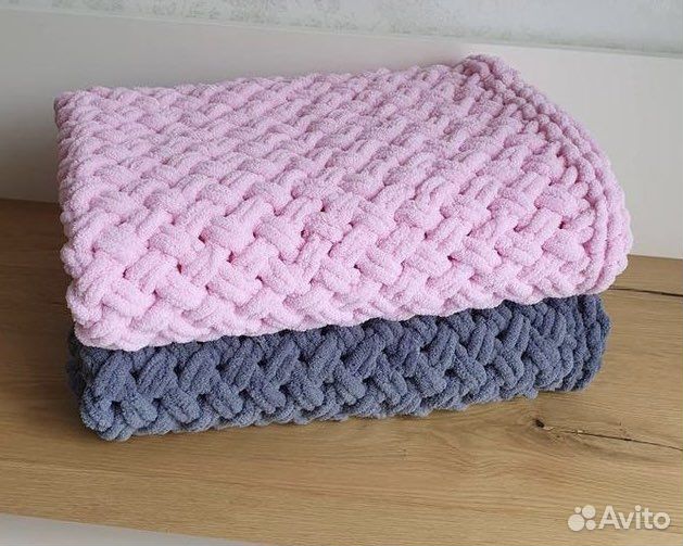 Плюшевый плед ручной работы на заказ