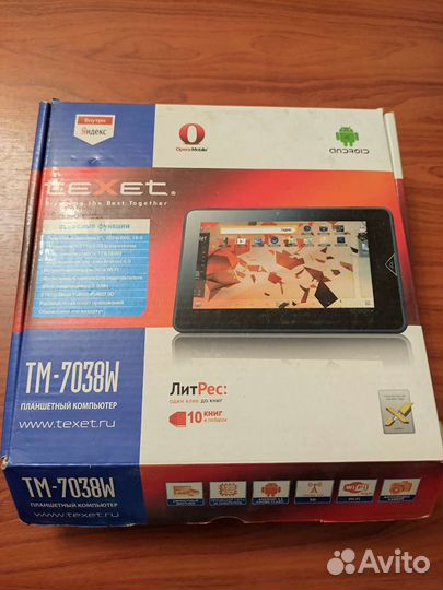 Планшет texet tm-7038w