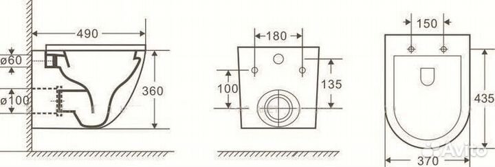 Унитаз Grossman Tornado GR-4455SQ