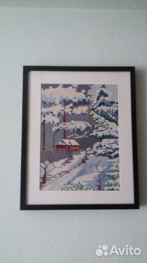 Вышивка крестом в раме