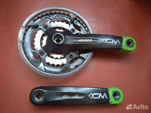 Шатуны велосипедные suntour XCM 175 мм 22/32/44T